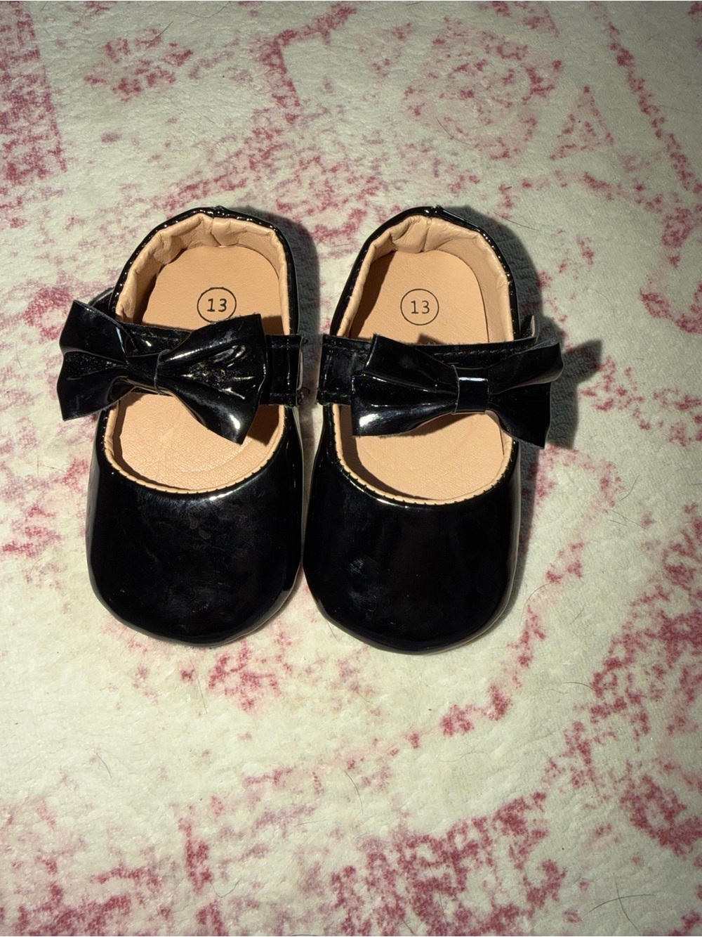 Mary Jane Black Patent Bow Infant Mary Jane Shoes